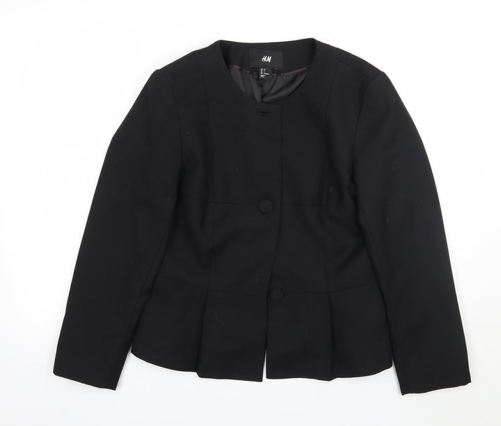 H&M Womens Black   Jacket Coat Size 8