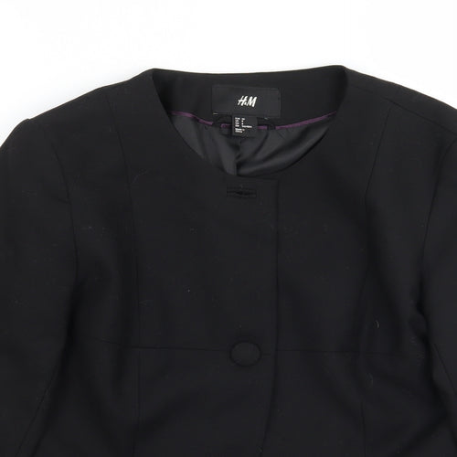 H&M Womens Black   Jacket Coat Size 8