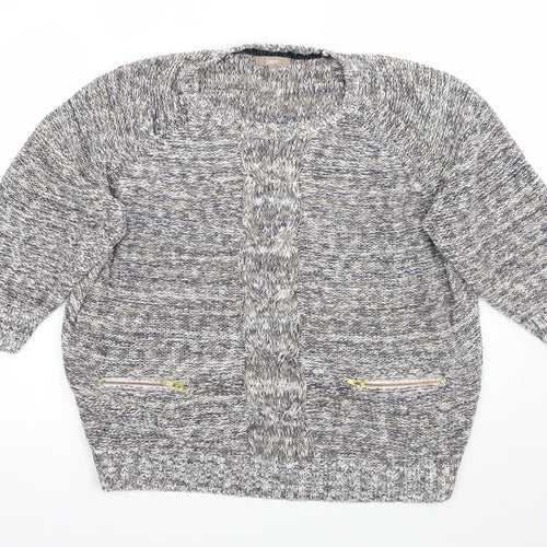 Soon Womens Grey   Pullover Jumper Size 18