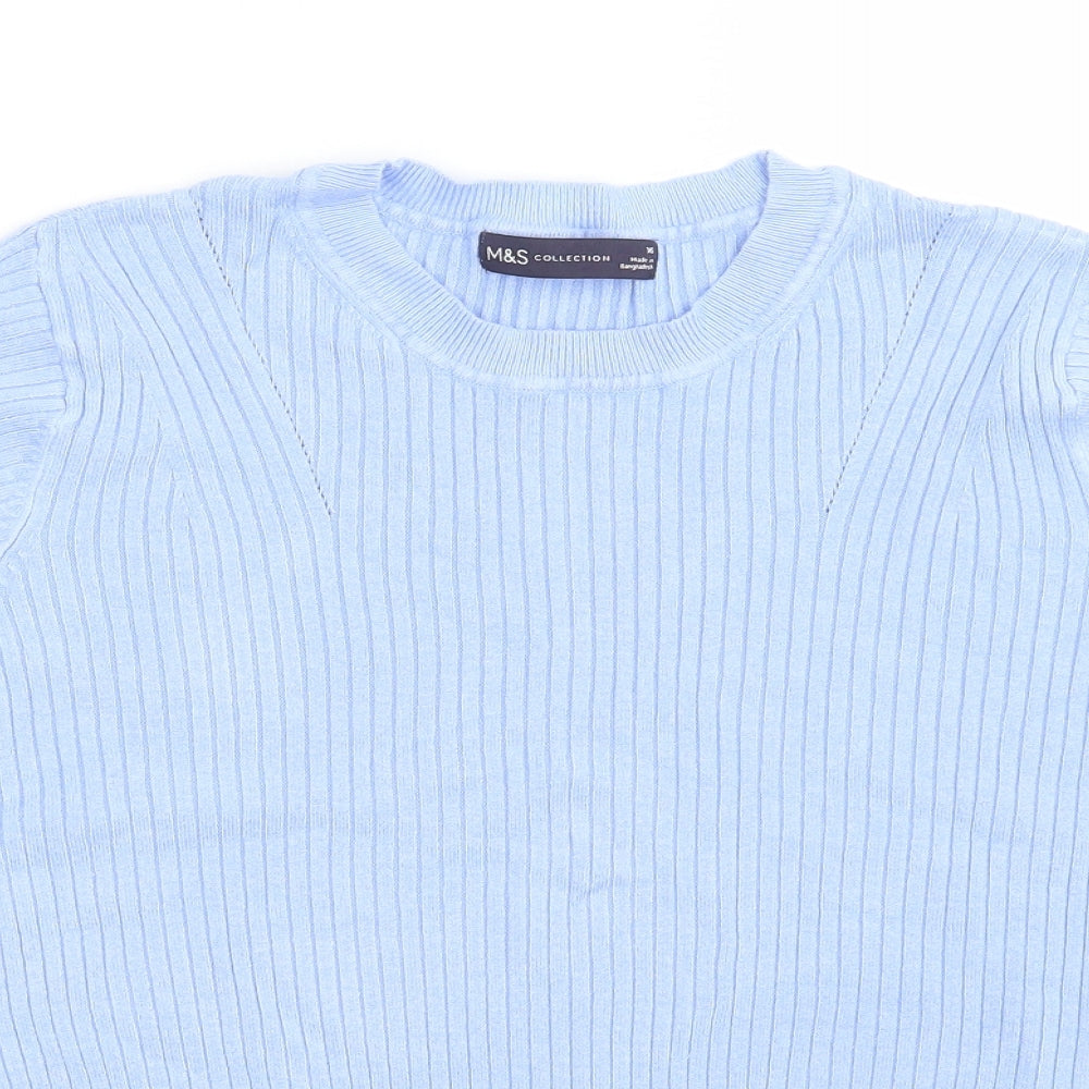 Marks and Spencer Womens Blue   Pullover Jumper Size 16