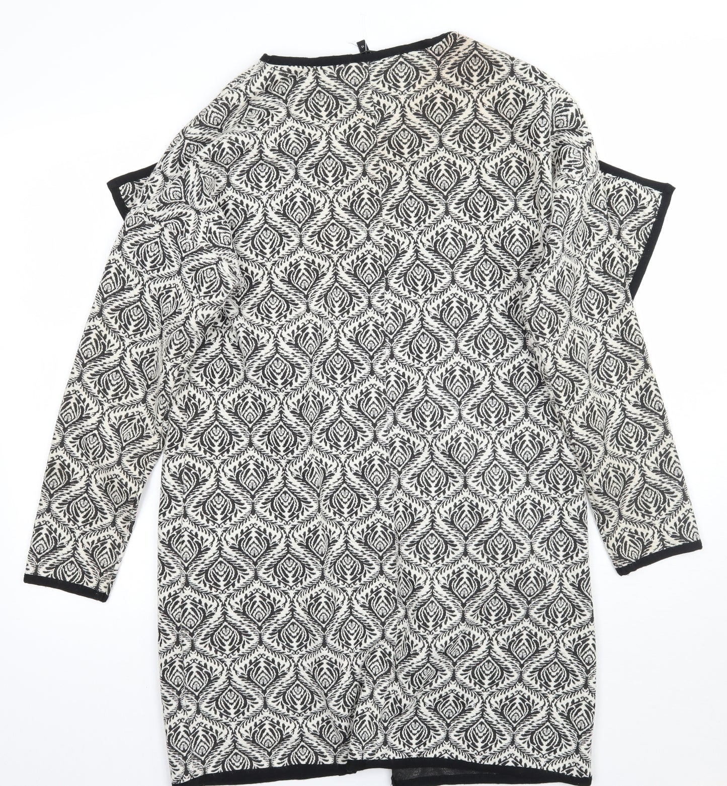 NEXT Womens Beige Geometric  Cardigan Jumper Size 12