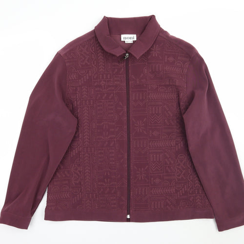 Noni Womens Purple   Jacket Coat Size 14