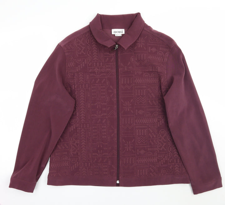 Noni Womens Purple Jacket Coat Size 14