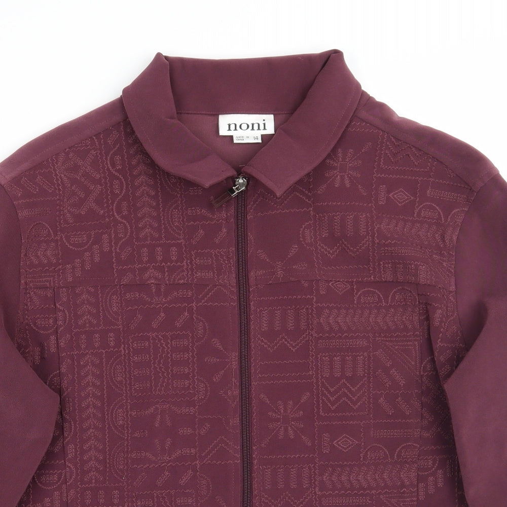 Noni Womens Purple   Jacket Coat Size 14