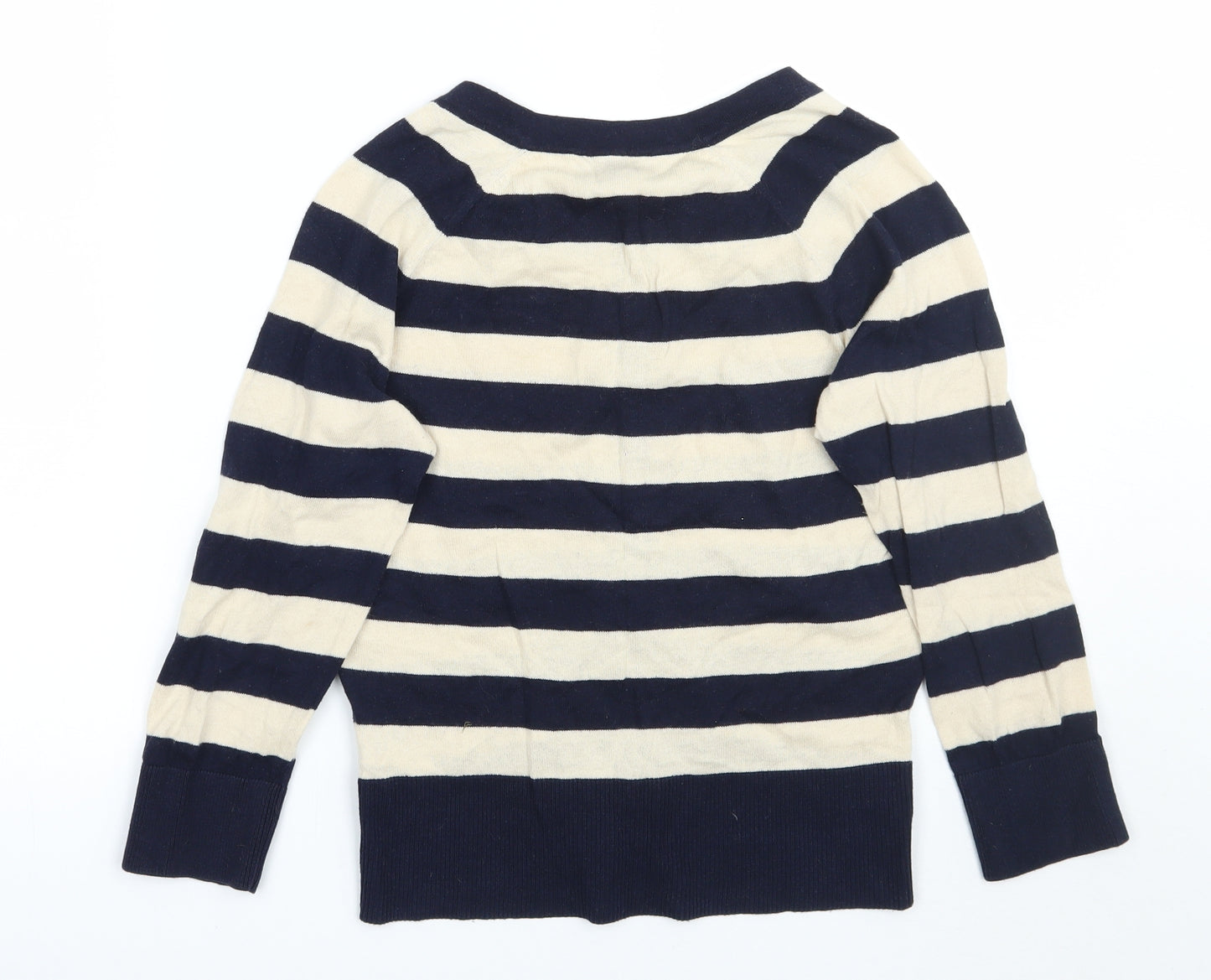 Topshop Womens Blue Striped  Basic Blouse Size 10