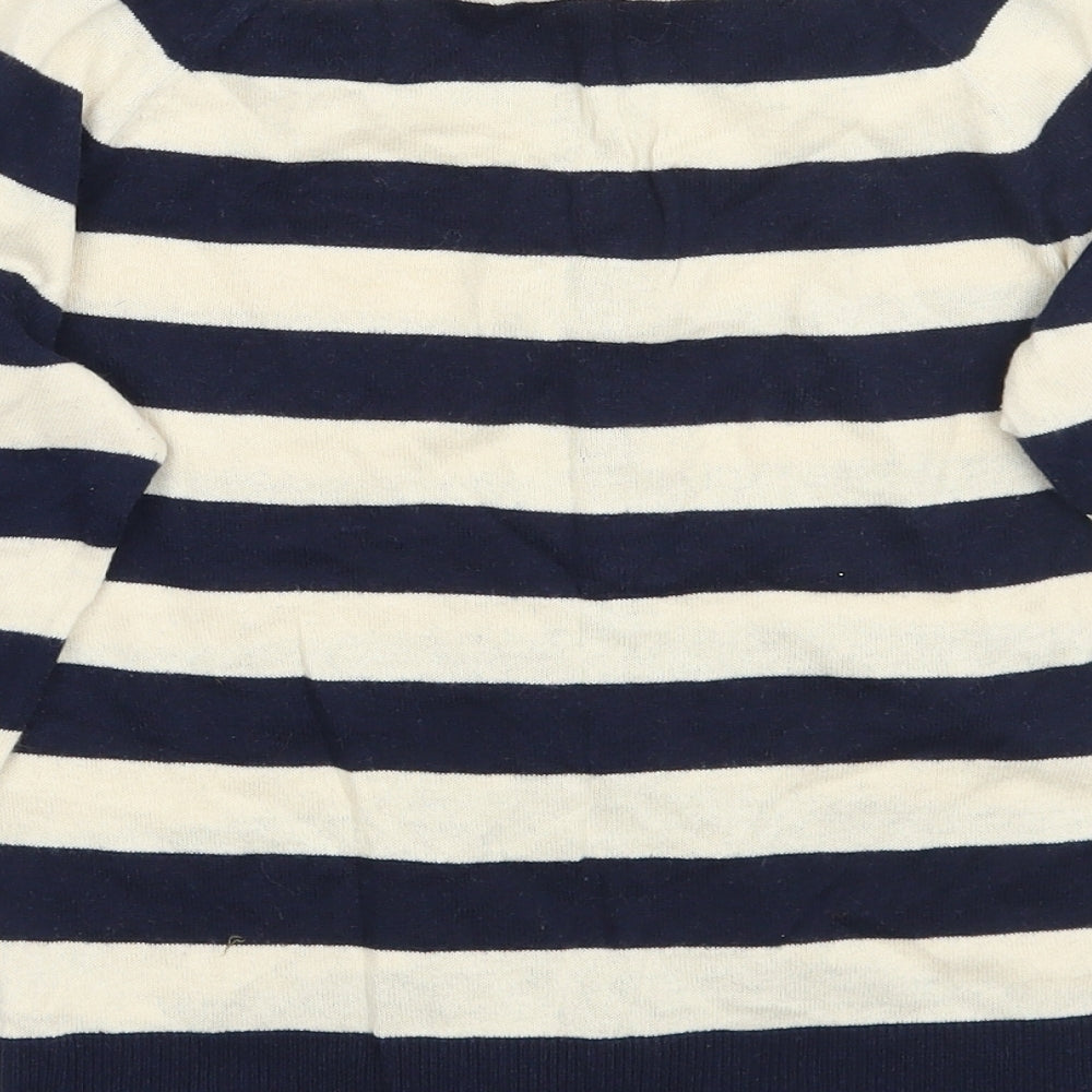 Topshop Womens Blue Striped  Basic Blouse Size 10