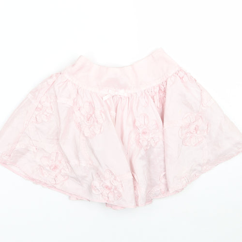 Adams Girls Pink Floral  A-Line Skirt Size 2 Years