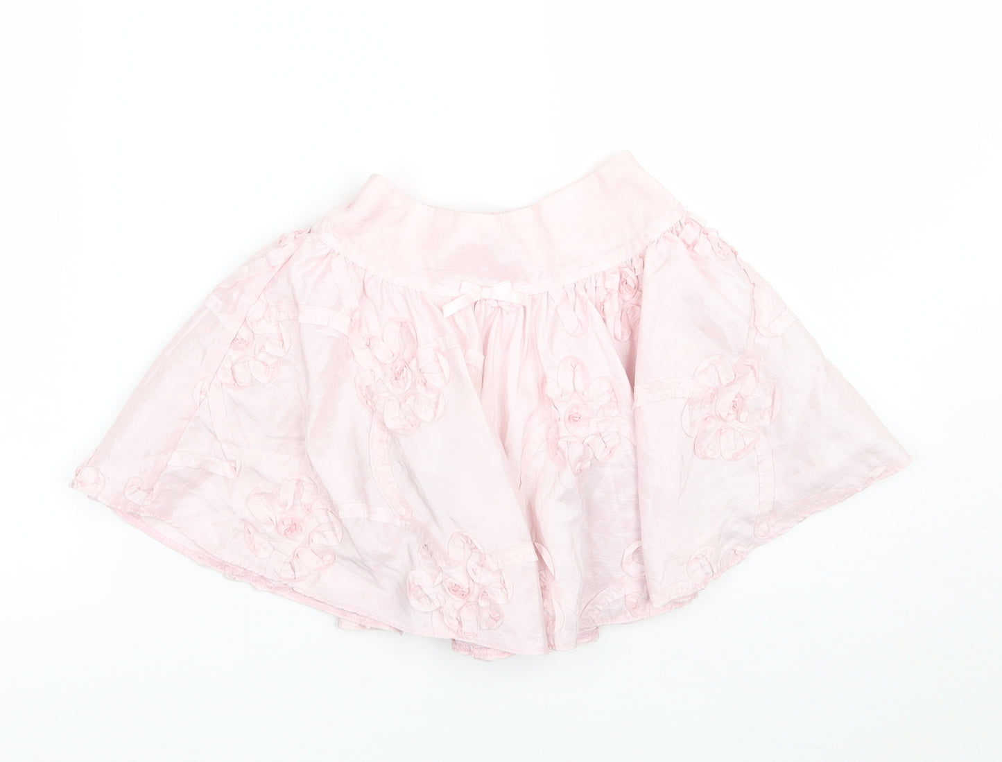 Adams Girls Pink Floral  A-Line Skirt Size 2 Years