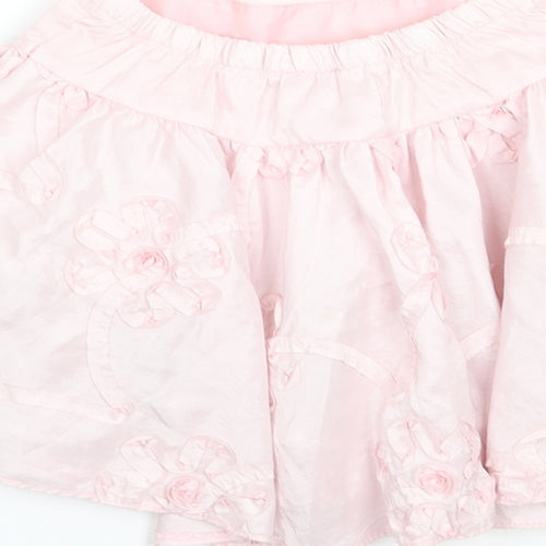 Adams Girls Pink Floral  A-Line Skirt Size 2 Years