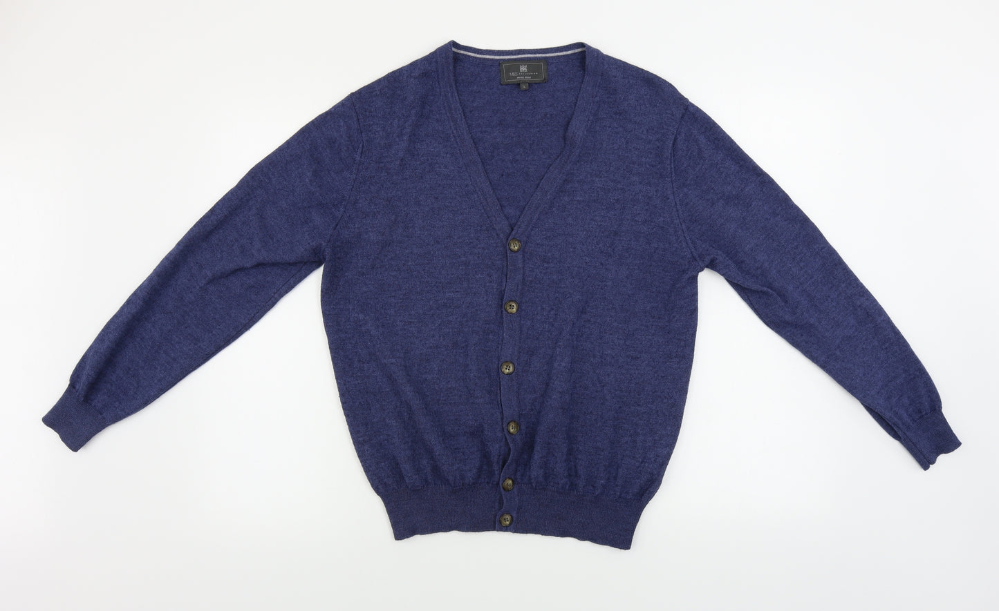 Marks and Spencer  Mens Blue   Cardigan Jumper Size L