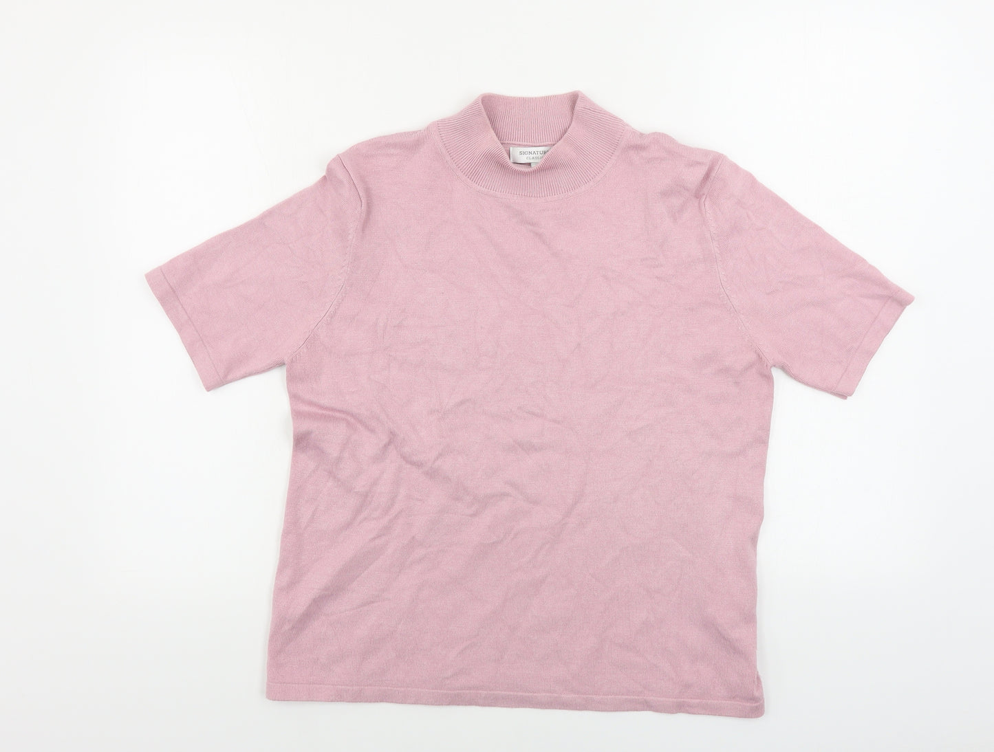 signature  Womens Pink   Pullover Jumper Size M