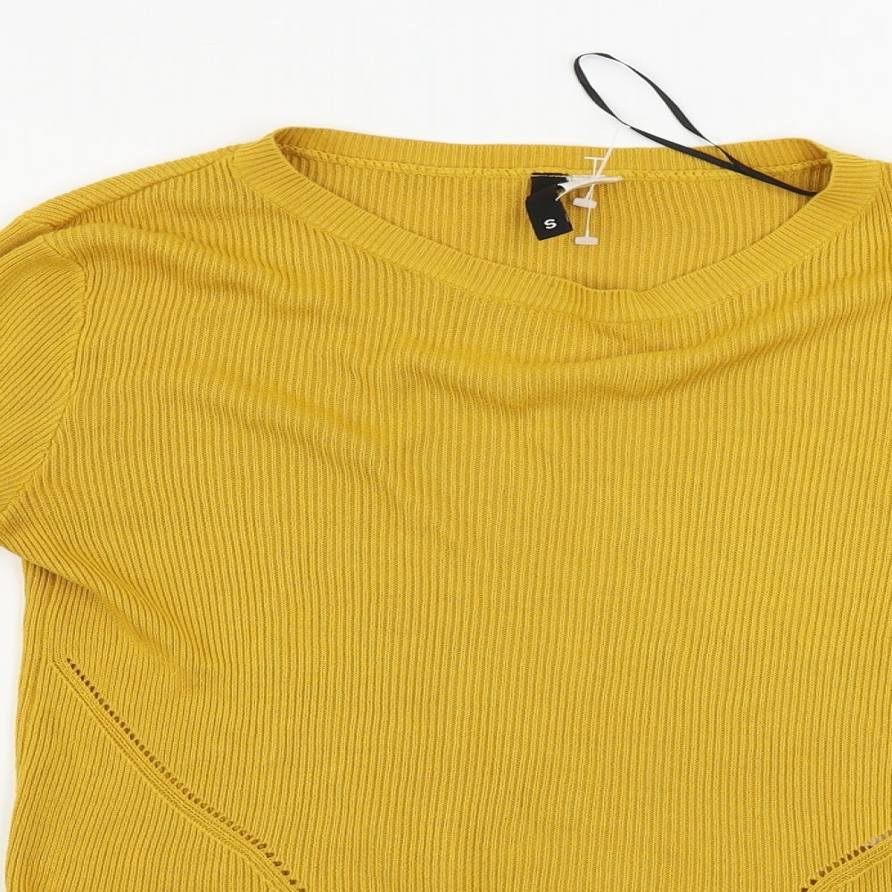 H&M  Womens Yellow   Pullover Jumper Size S