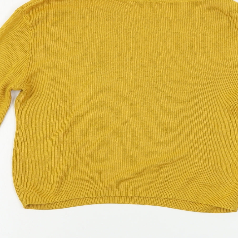 H&M  Womens Yellow   Pullover Jumper Size S