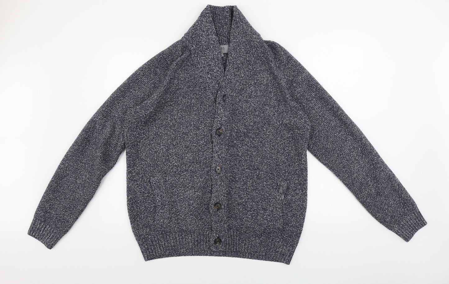 Marks and Spencer  Mens Blue   Cardigan Jumper Size L