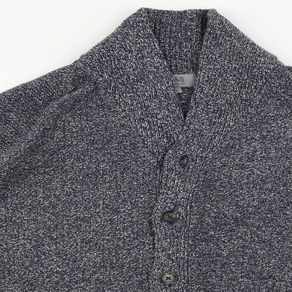Marks and Spencer  Mens Blue   Cardigan Jumper Size L