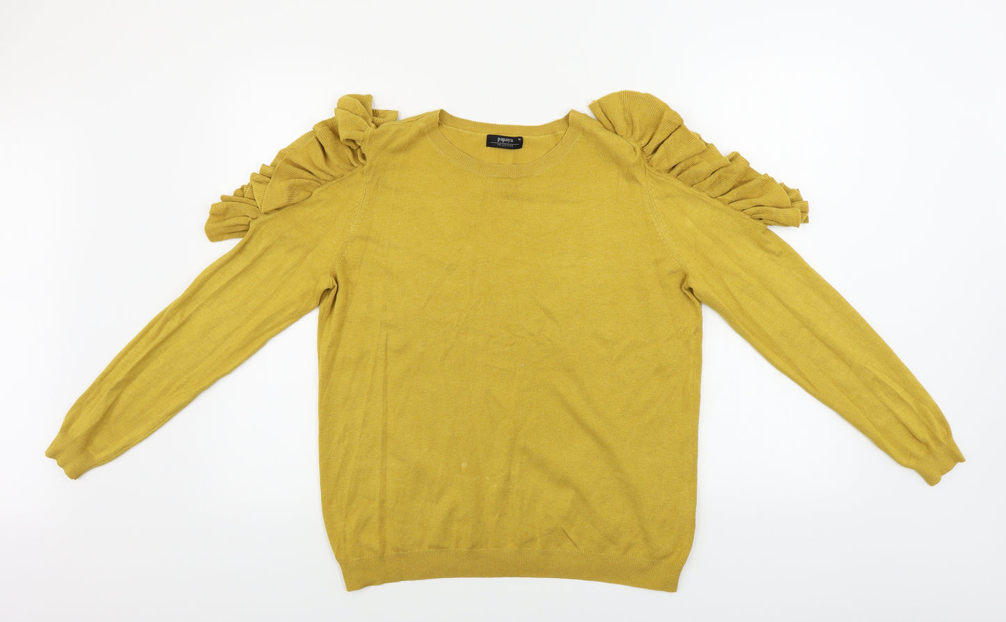 Papaya  Womens Yellow   Pullover Jumper Size 16