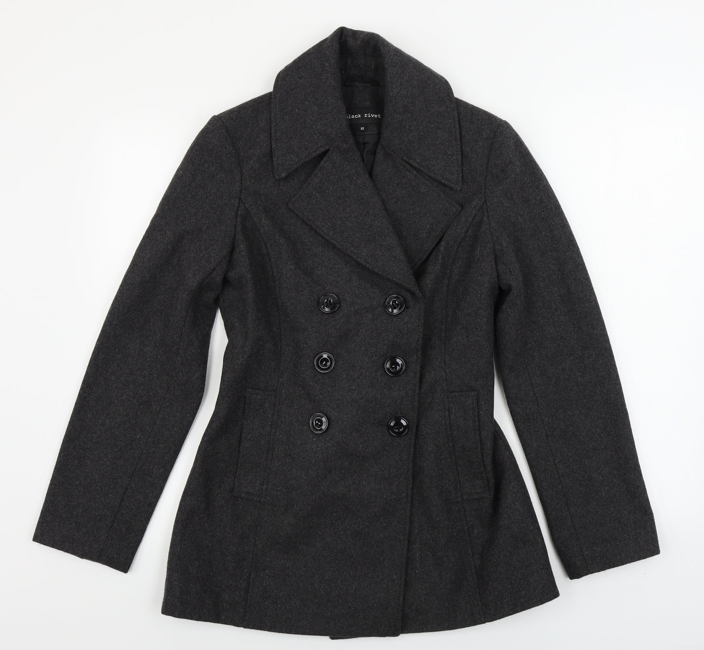 Blackriver Womens Black   Jacket Coat Size XS