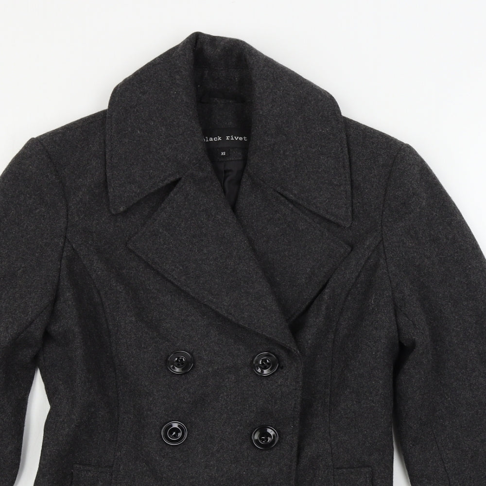 Blackriver Womens Black   Jacket Coat Size XS