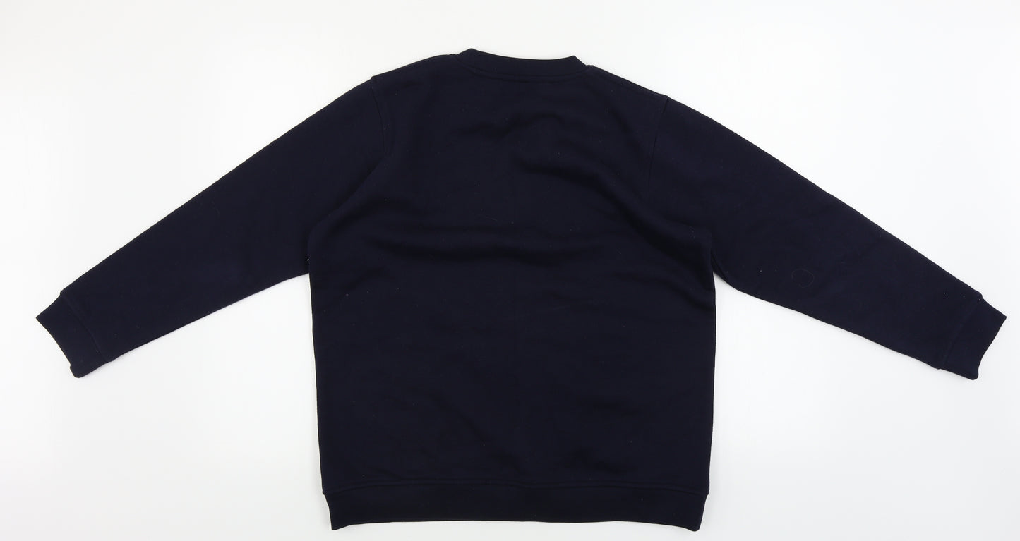 EWM  Womens Blue Floral  Pullover Jumper Size M