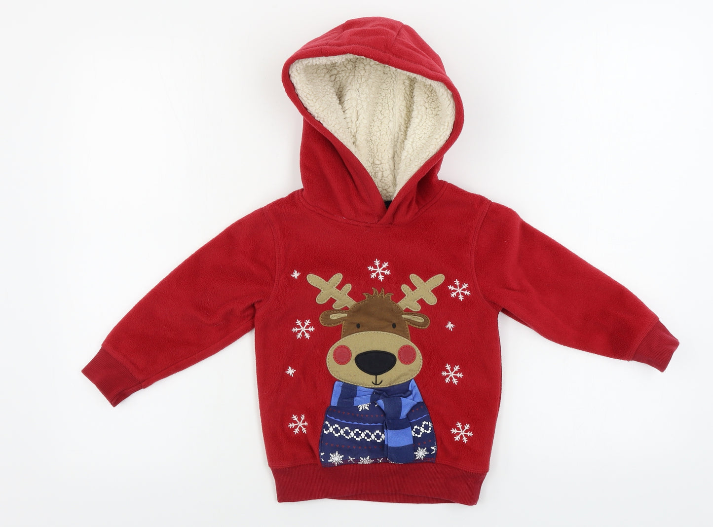 George  Boys Red   Pullover Hoodie Size 3-4 Years