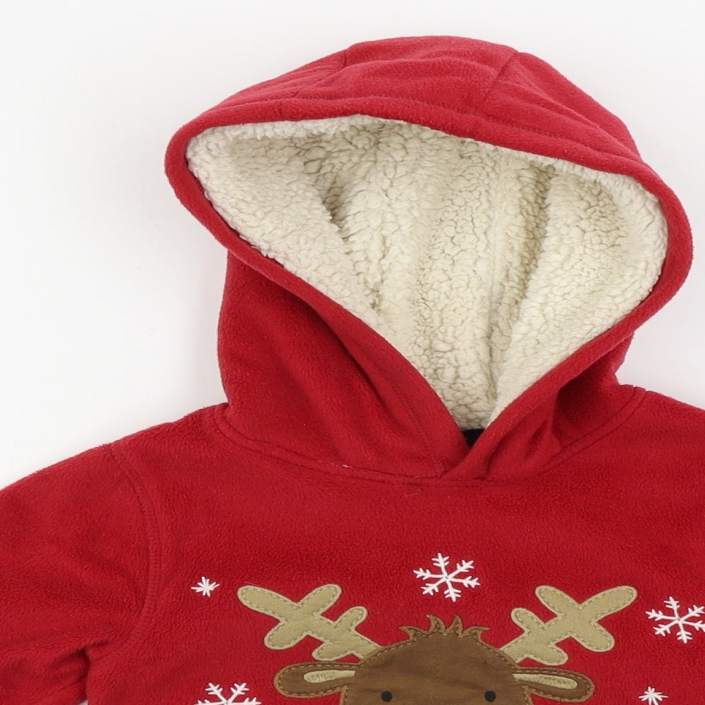 George  Boys Red   Pullover Hoodie Size 3-4 Years