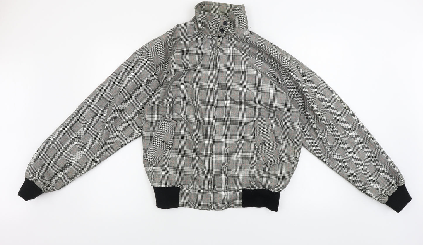Preworn  Mens Grey Check  Jacket Coat Size M