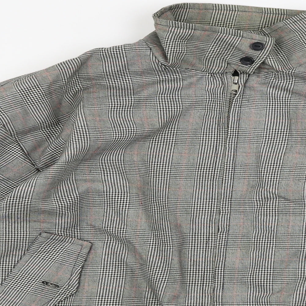 Preworn  Mens Grey Check  Jacket Coat Size M