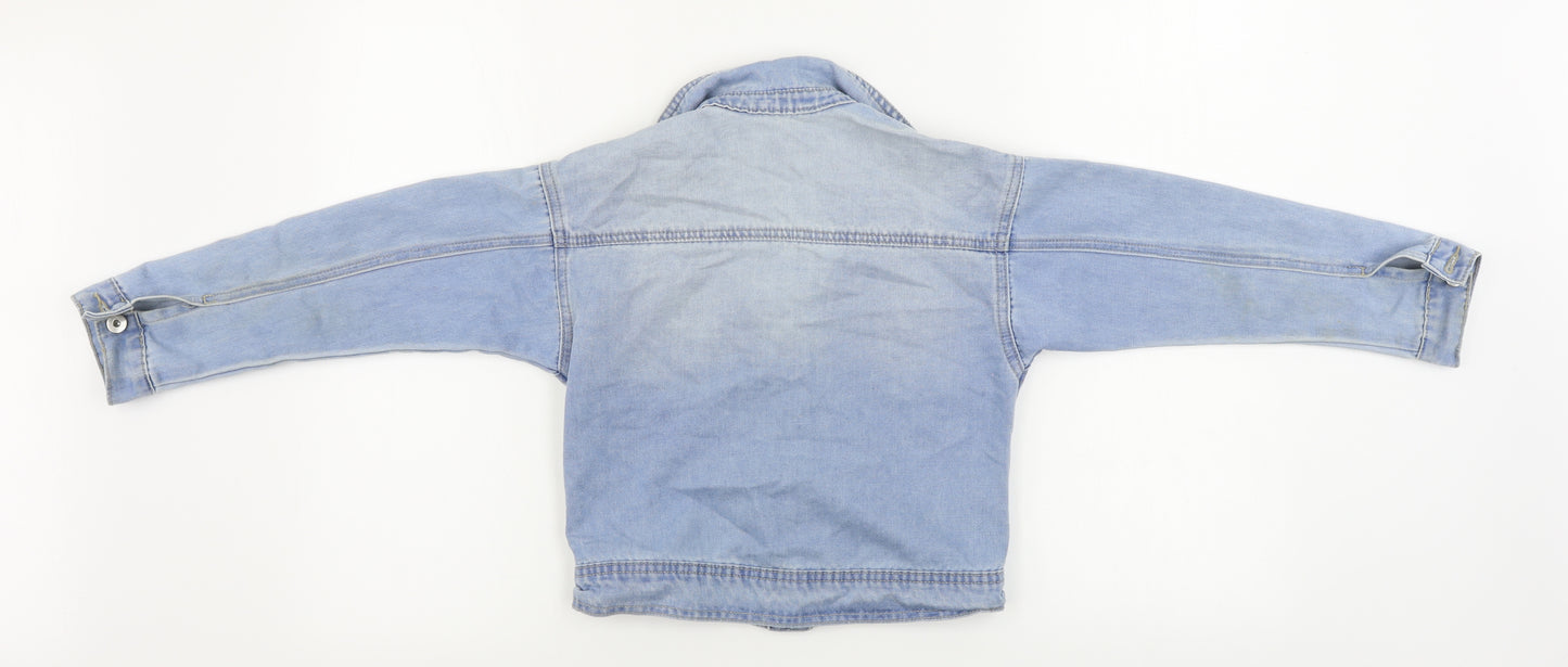 George  Girls Blue   Jacket Coat Size 7-8 Years