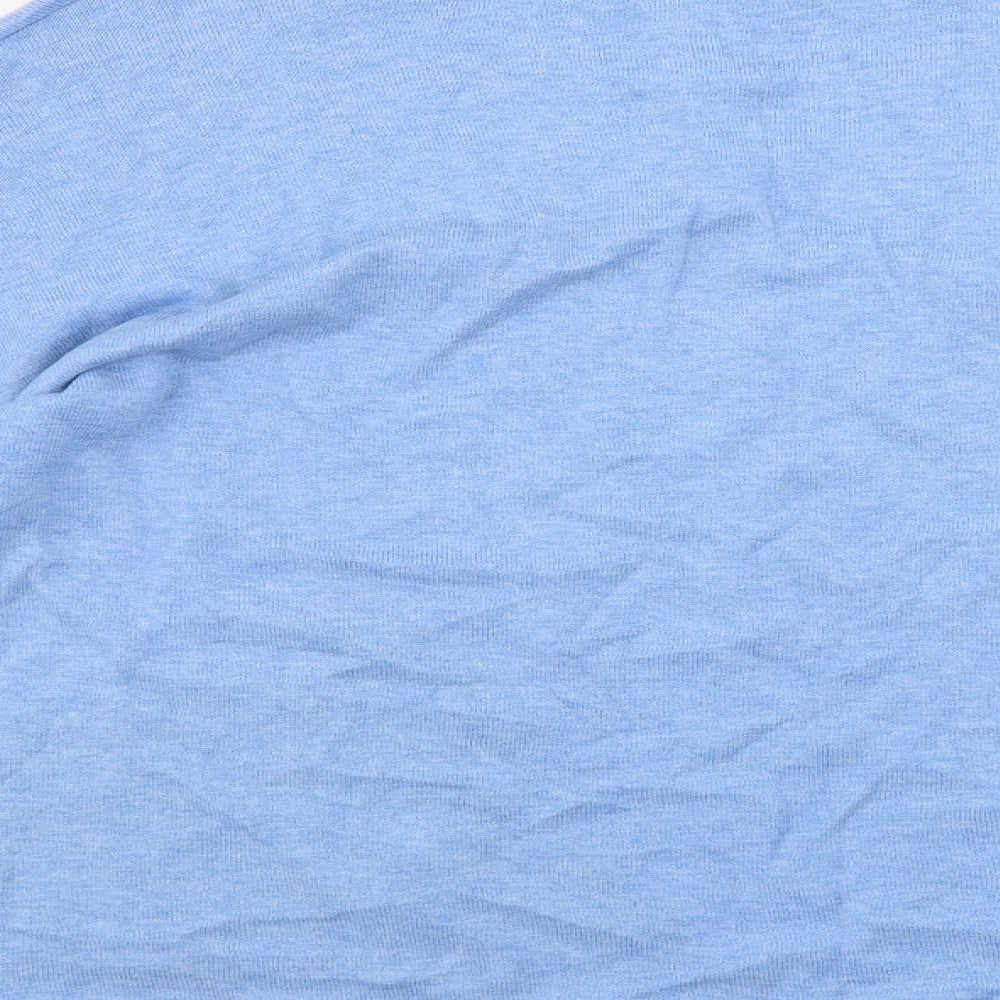 Woolovers  Womens Blue Floral  Pullover Jumper Size L