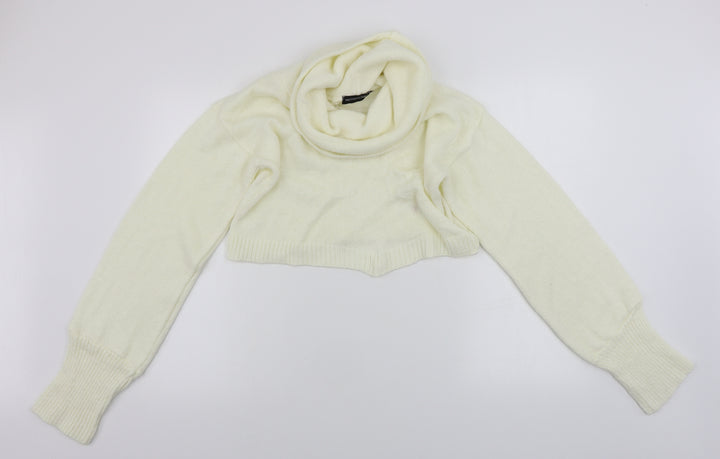 PRETTYLITTLETHING  Womens Ivory   Pullover Jumper Size M
