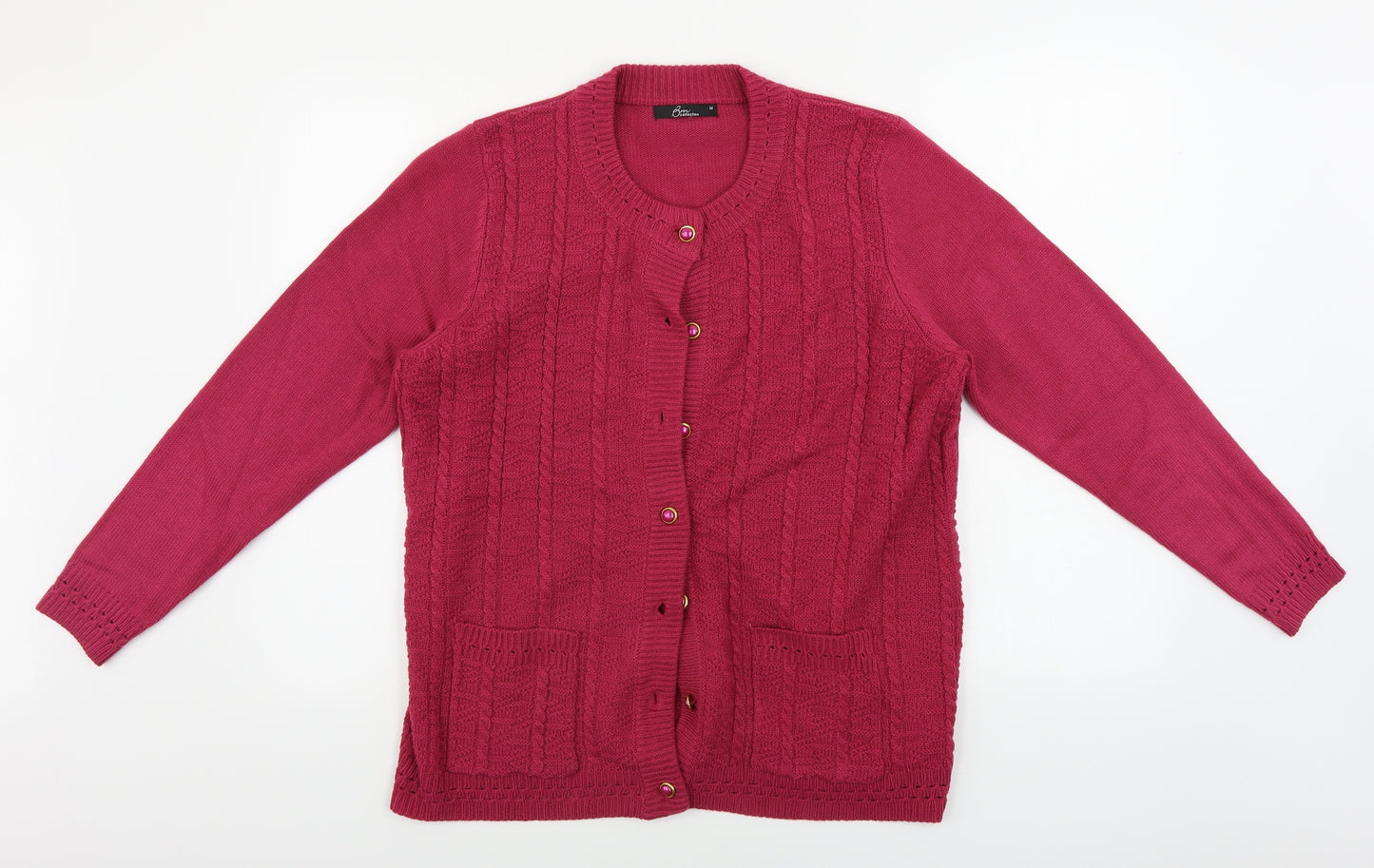 BM Womens Pink   Cardigan Jumper Size M