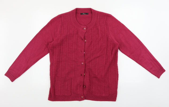 BM Womens Pink   Cardigan Jumper Size M