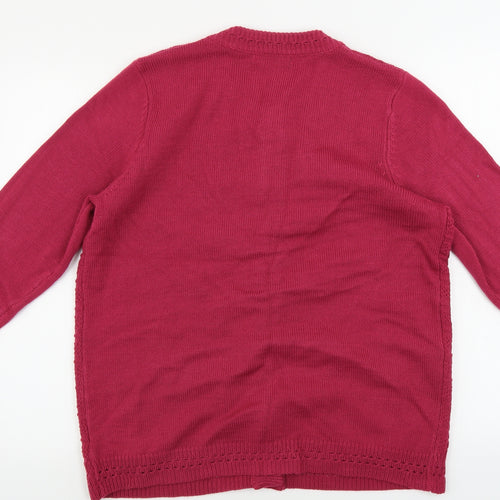 BM Womens Pink   Cardigan Jumper Size M
