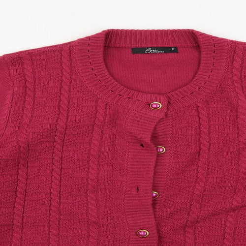 BM Womens Pink   Cardigan Jumper Size M