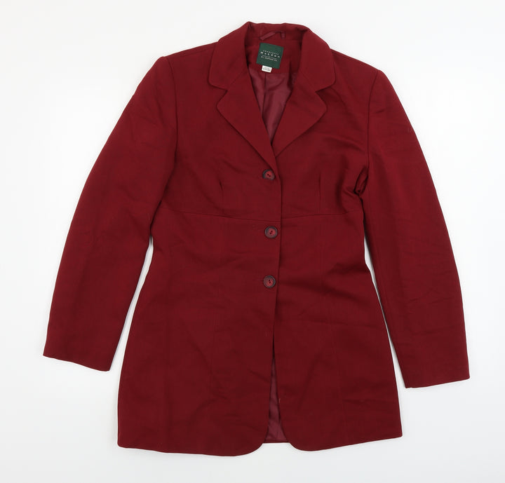 charlotti halton Womens Red Jacket Blazer Size 10