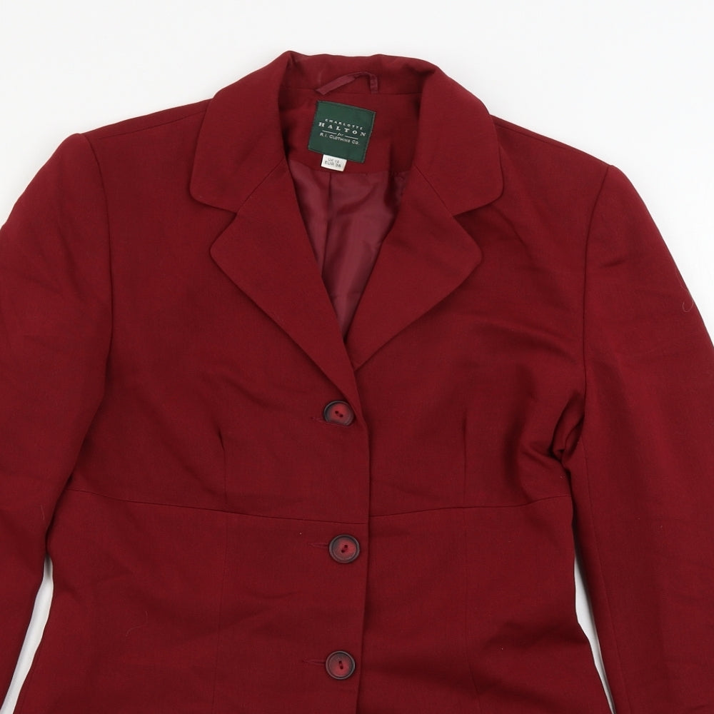 charlotti halton Womens Red   Jacket Blazer Size 10