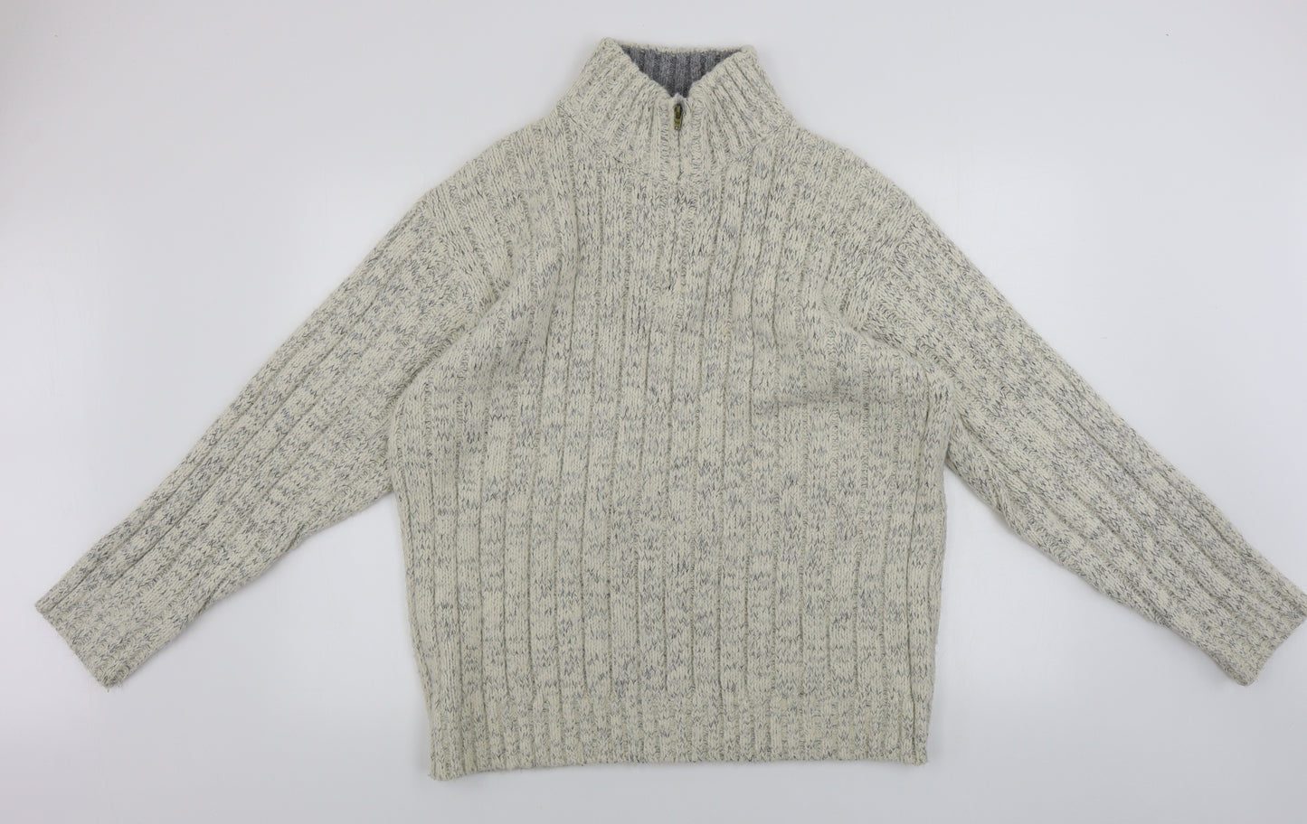 Marks and Spencer  Mens Beige   Henley Jumper Size XL