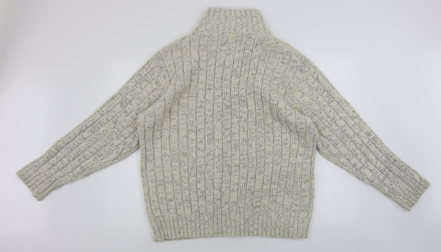 Marks and Spencer  Mens Beige   Henley Jumper Size XL