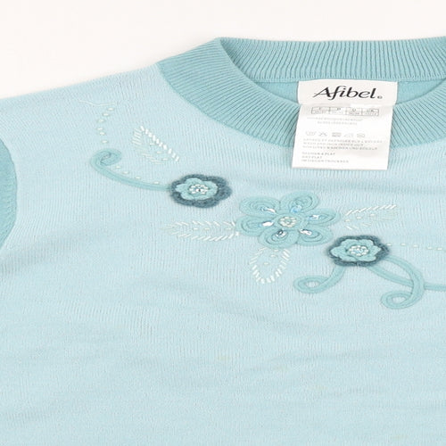 Afibel   Womens Blue   Pullover Jumper Size 10