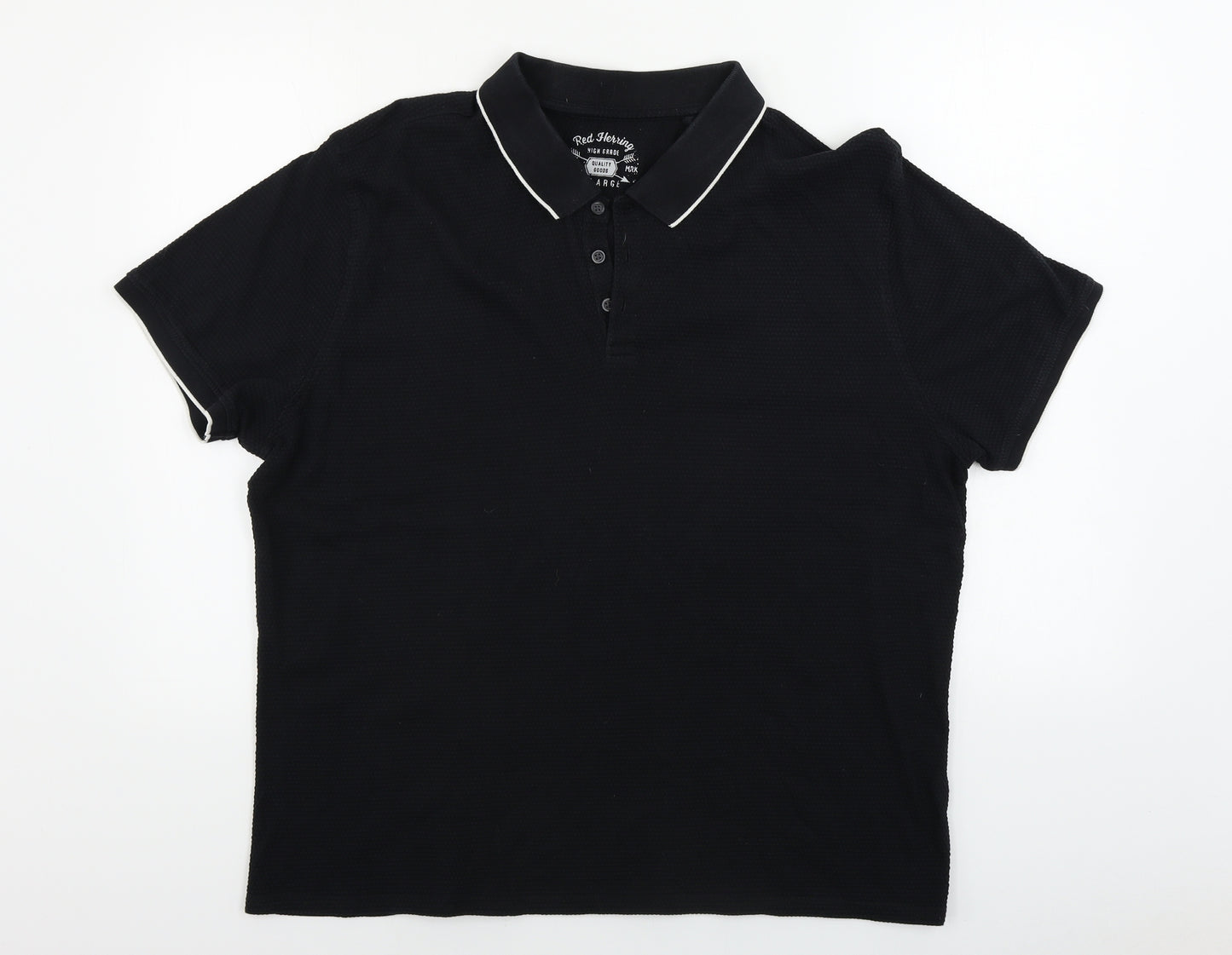 Red Herring  Mens Black    Polo Size XL