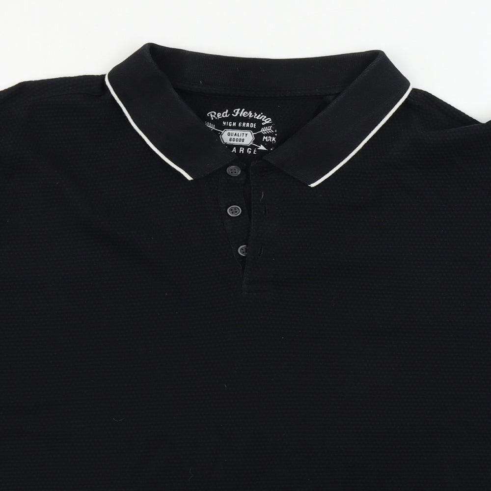 Red Herring  Mens Black    Polo Size XL