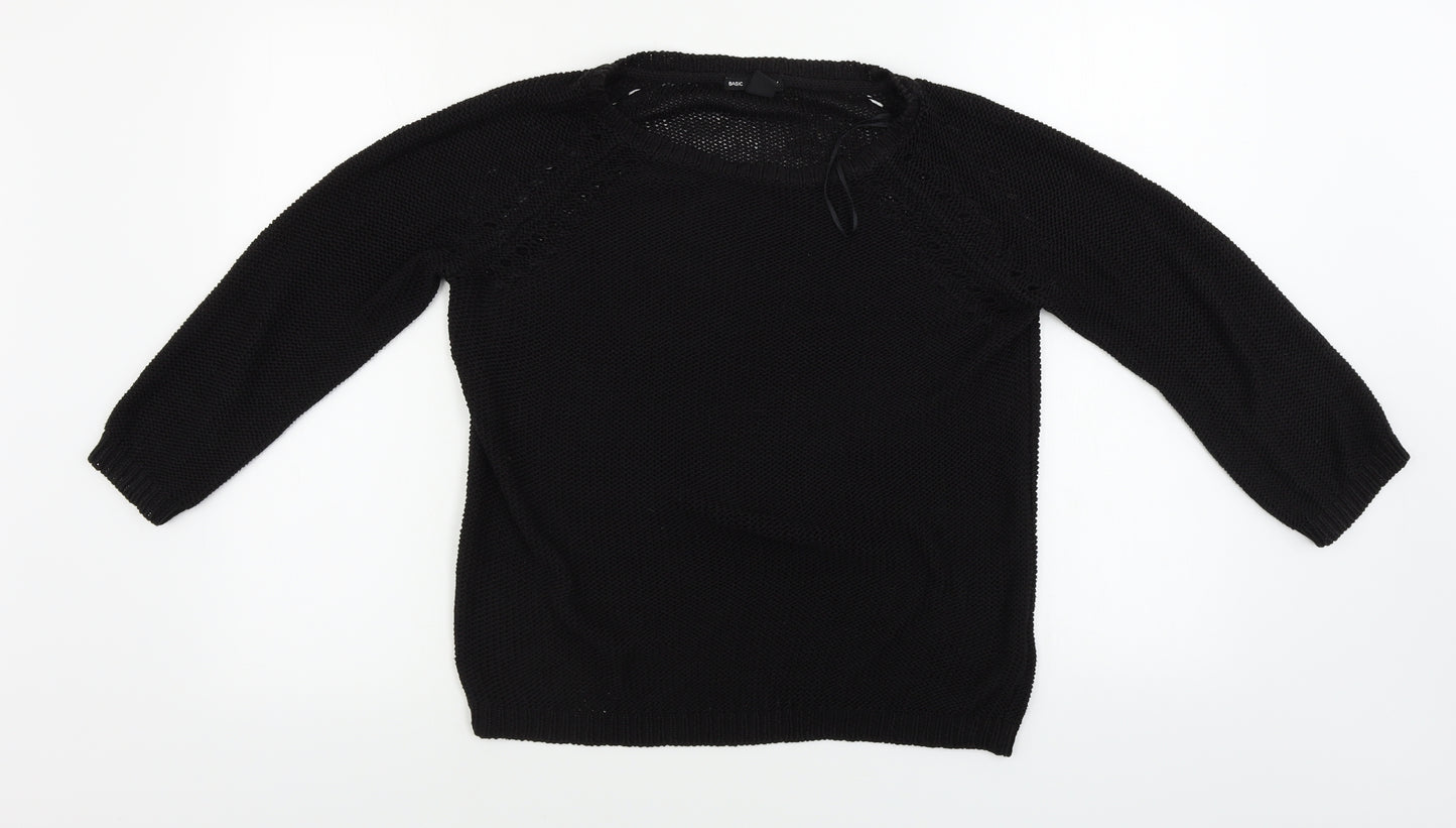 H&M  Womens Black   Pullover Jumper Size S