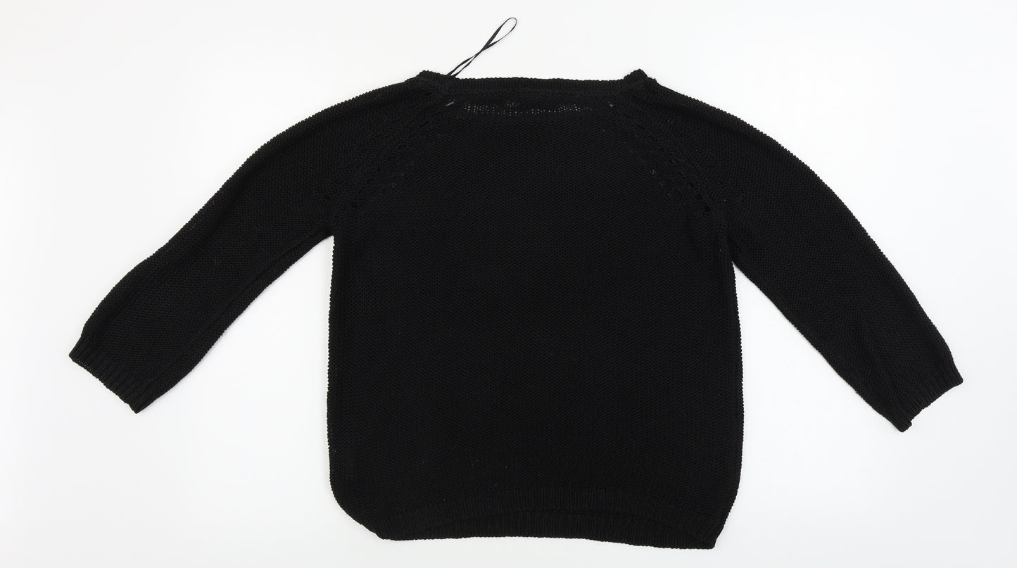 H&M  Womens Black   Pullover Jumper Size S