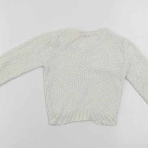 George Girls White   Cardigan Jumper Size 5-6 Years