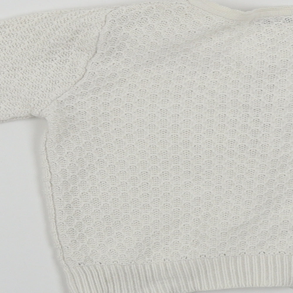 George Girls White   Cardigan Jumper Size 5-6 Years
