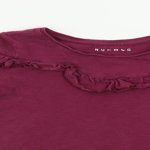 Nutmeg  Girls Purple   Basic T-Shirt Size 5-6 Years