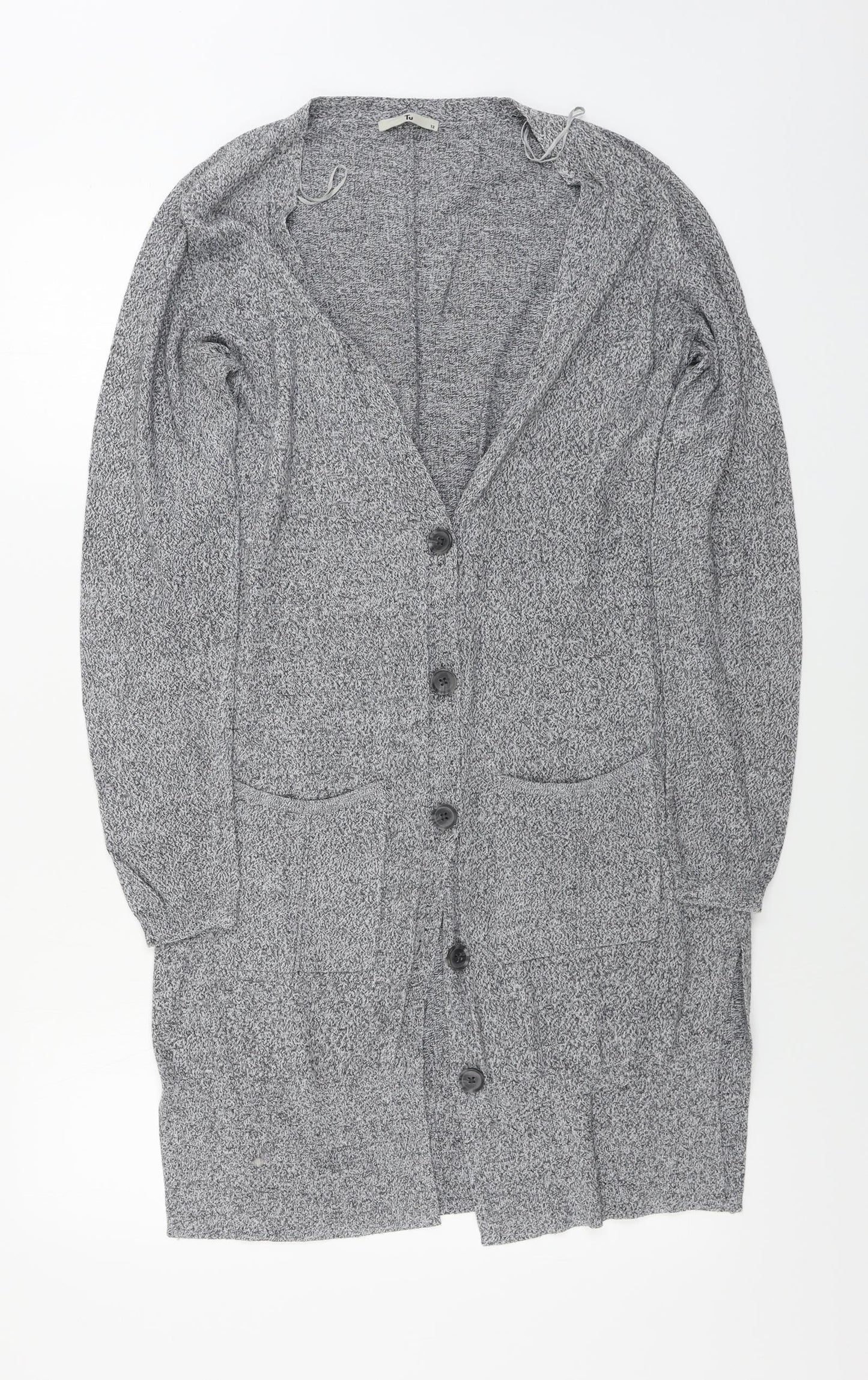 TU Womens Grey   Cardigan Jumper Size 12