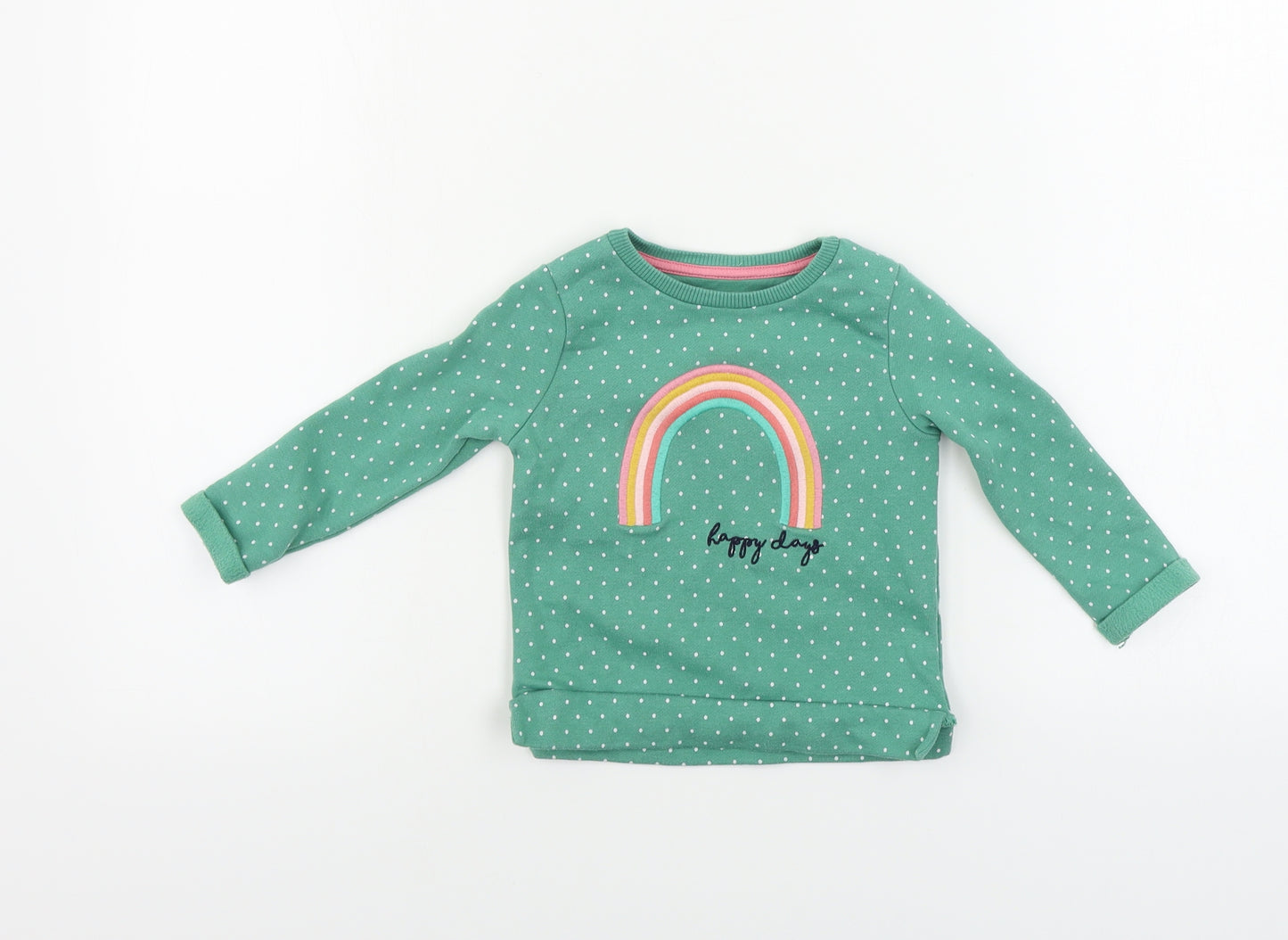 F&F  Boys Green   Pullover Jumper Size 12-18 Months