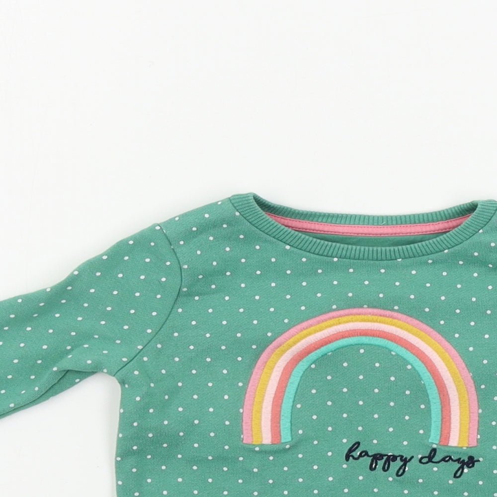 F&F  Boys Green   Pullover Jumper Size 12-18 Months