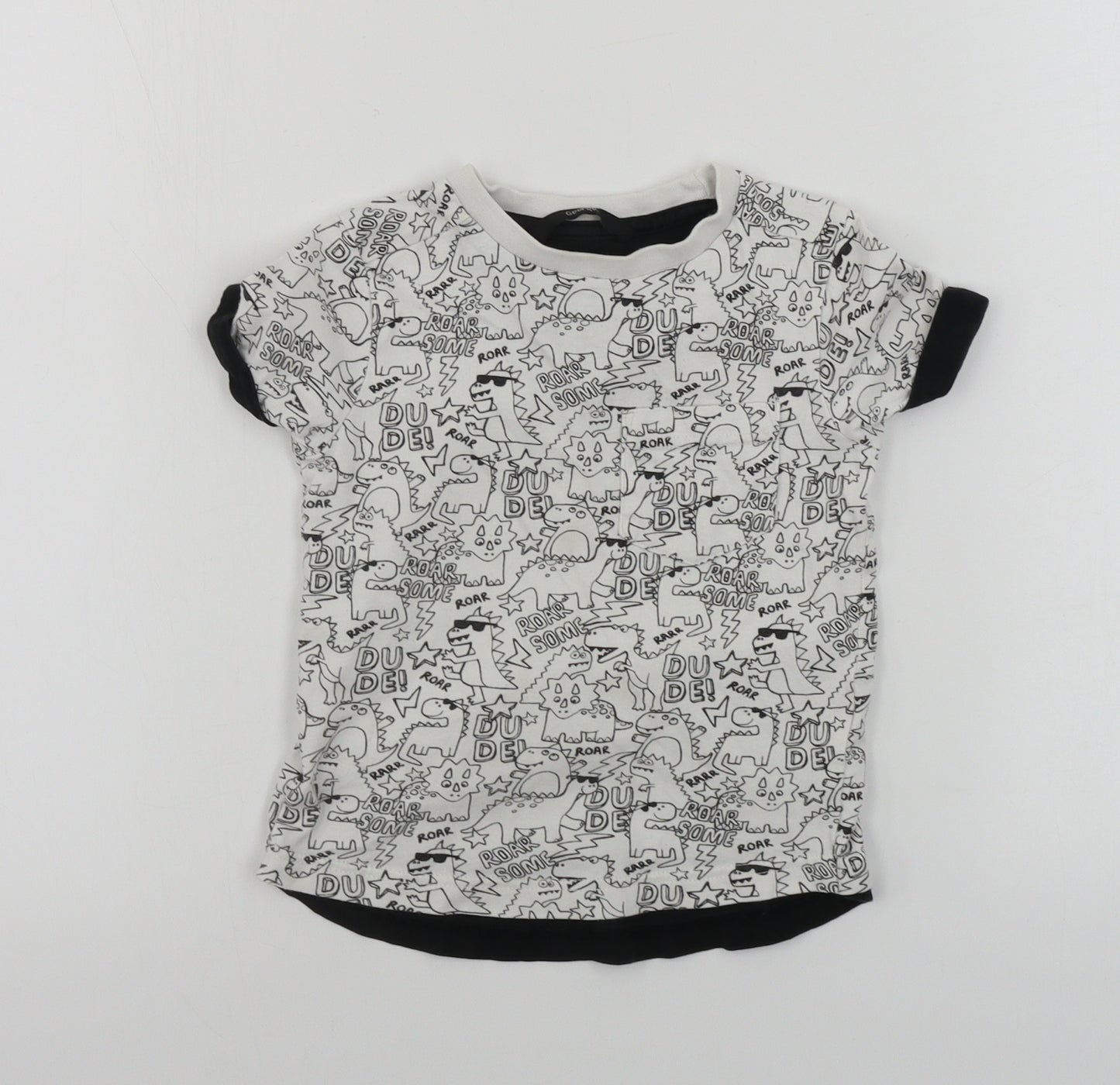George  Boys White   Basic T-Shirt Size 2-3 Years